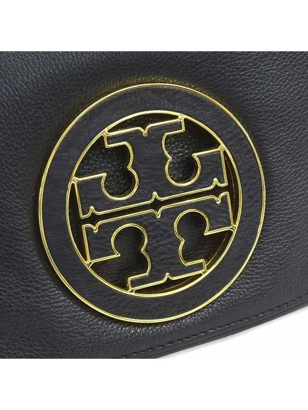 Auth Tory Burch Shoulder Bag Black/Gold #293927T14B